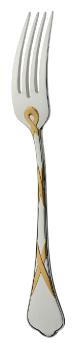 Dessert fork in silver lated and gilding - Ercuis